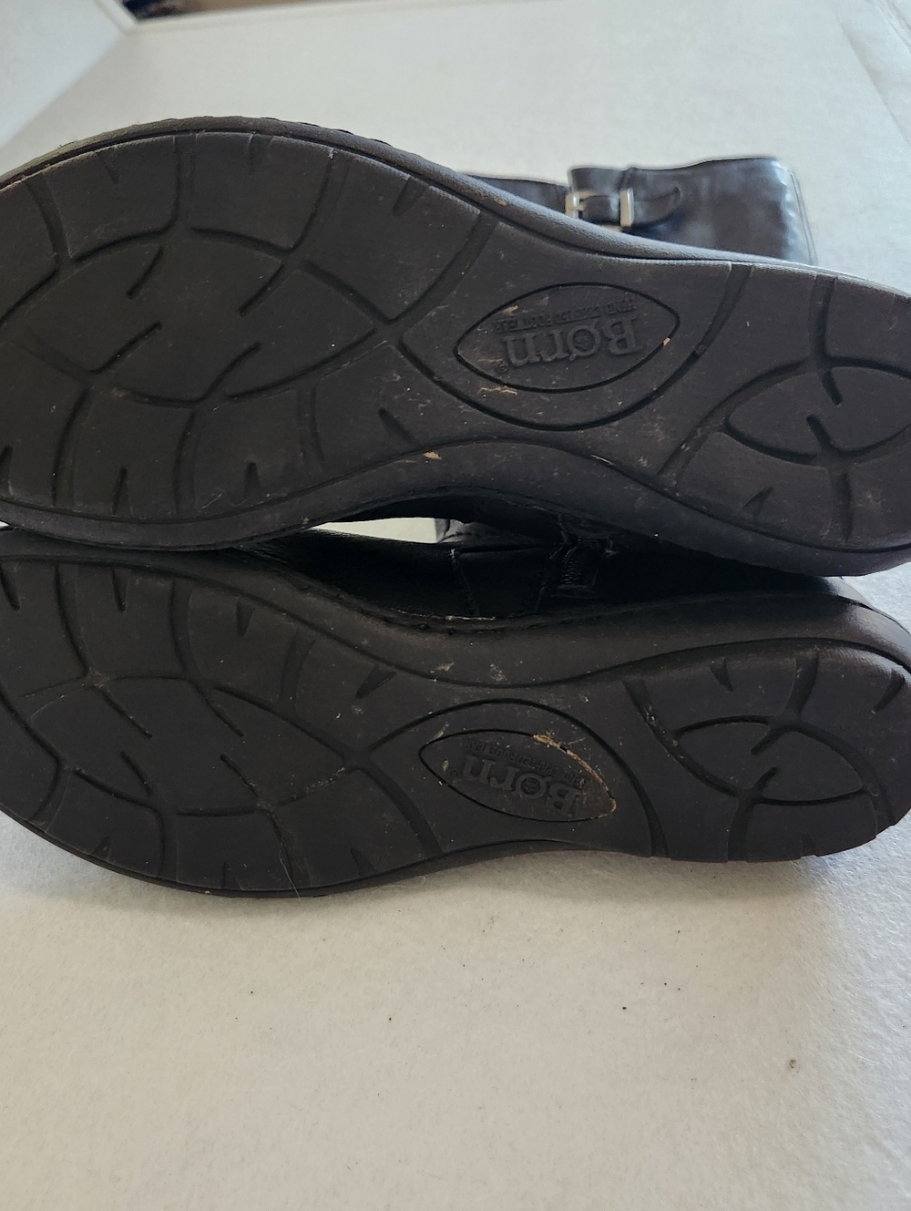 Born Black Leather Upper Boots Size 7.5 - Picture 9 of 9